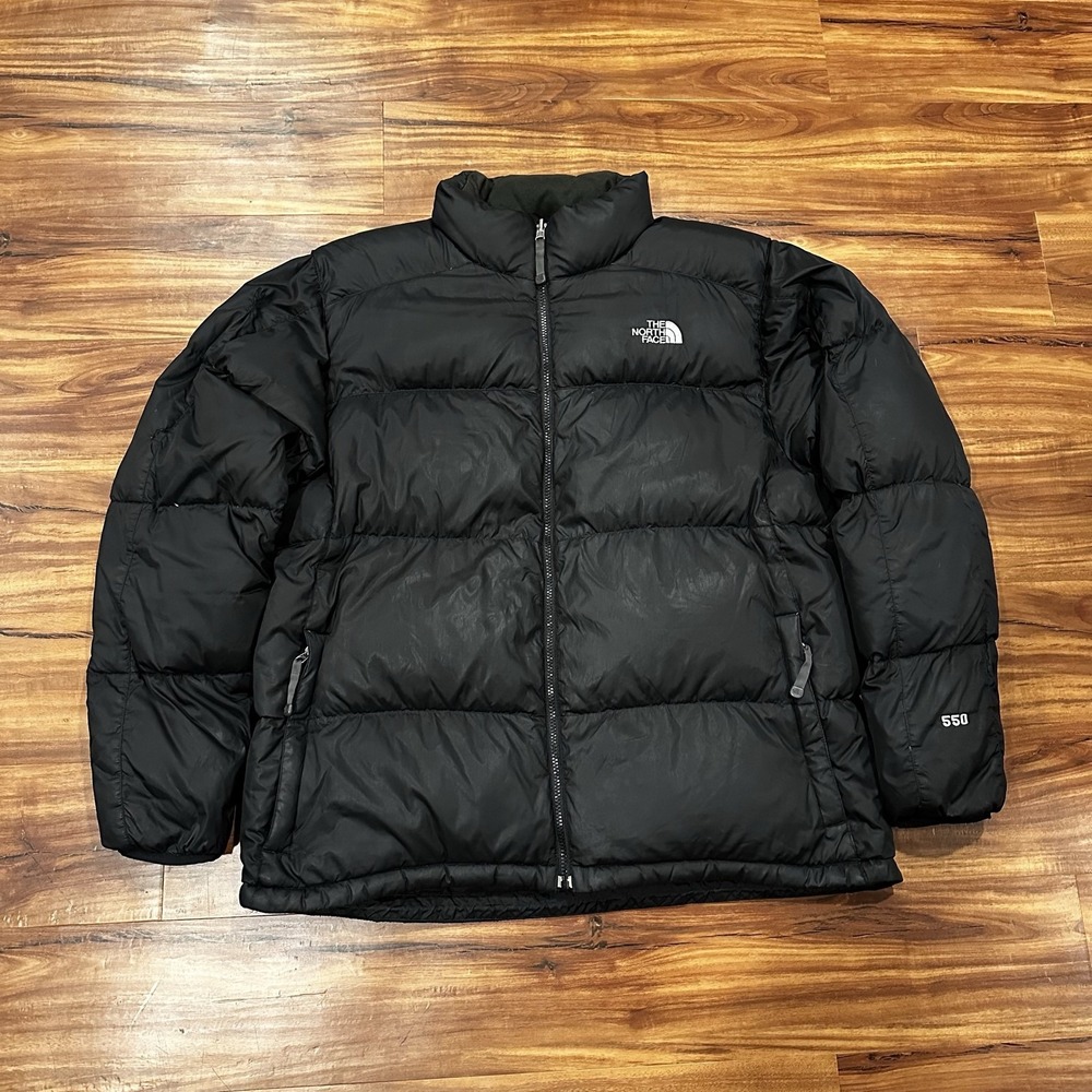 The North Face Jacket Mens XL Black 550 Down Puffer Full Zip Winter Outdoor